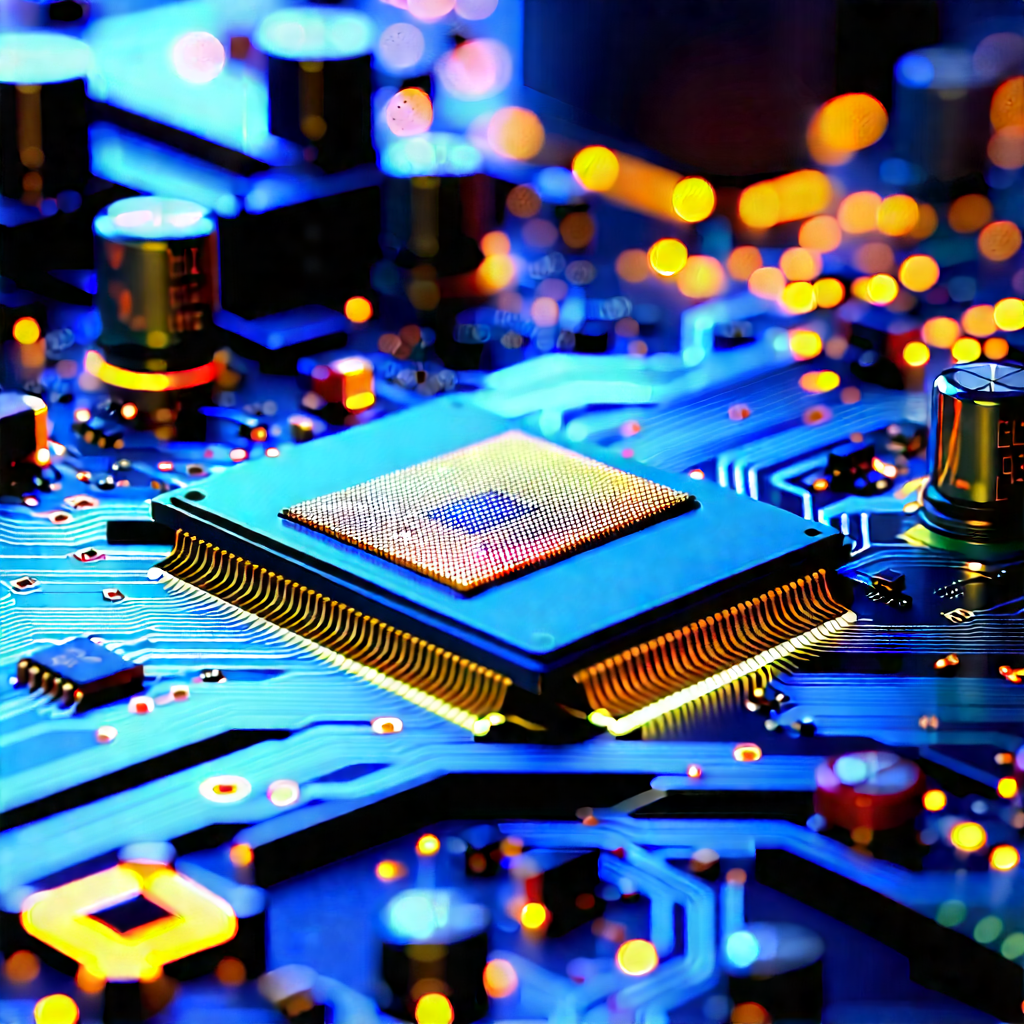 Close-up of electronic circuit