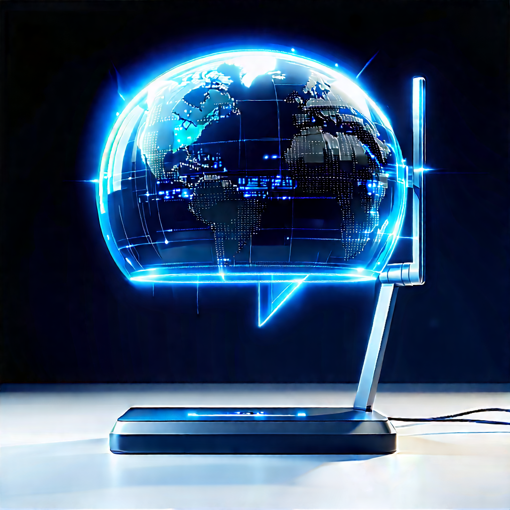 Innovative Communication Tool Design With Blue Globe