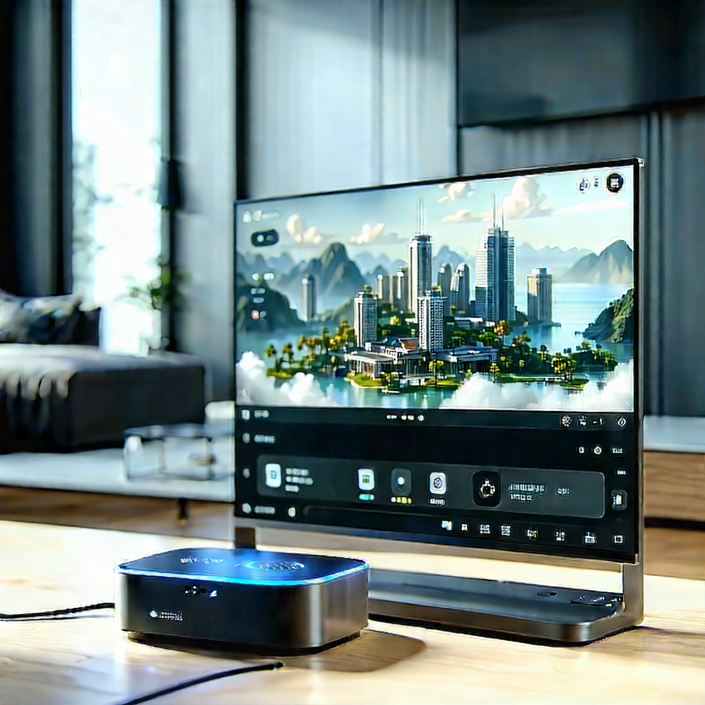 Smart Home (device:1.22) With (digital:1.16) Artwork With Large Flat