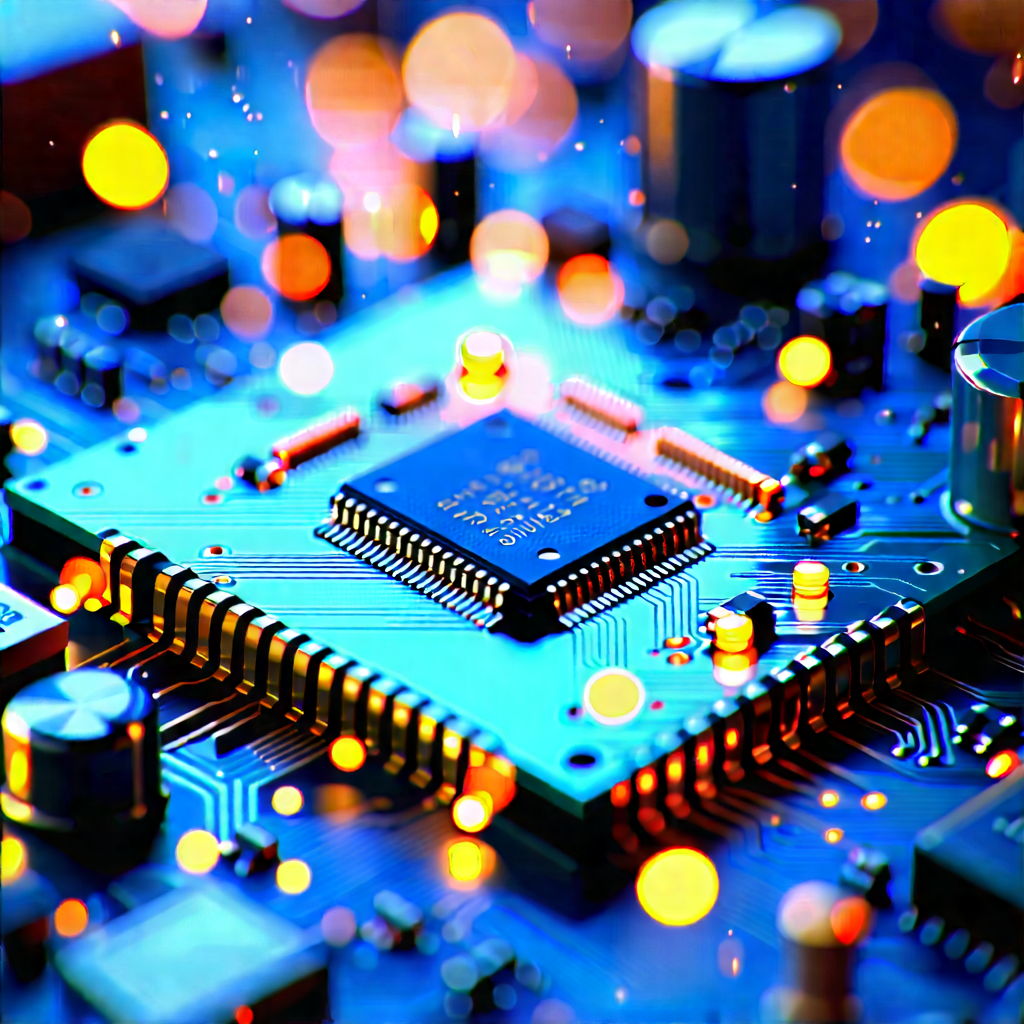 Close-up of electronic circuit