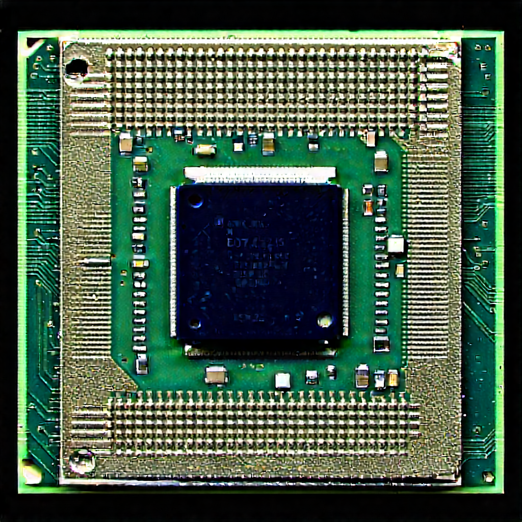 Close-up of microprocessor