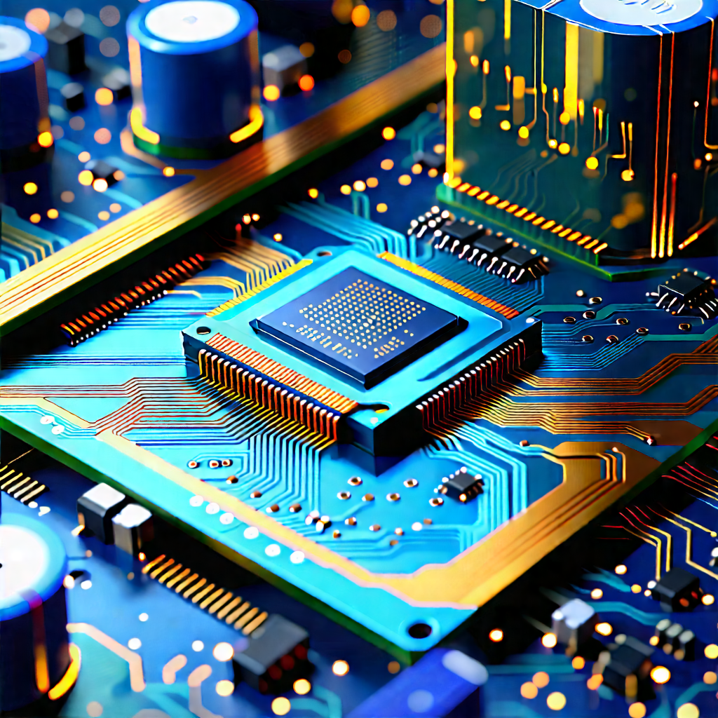 Close-up of electronic circuit