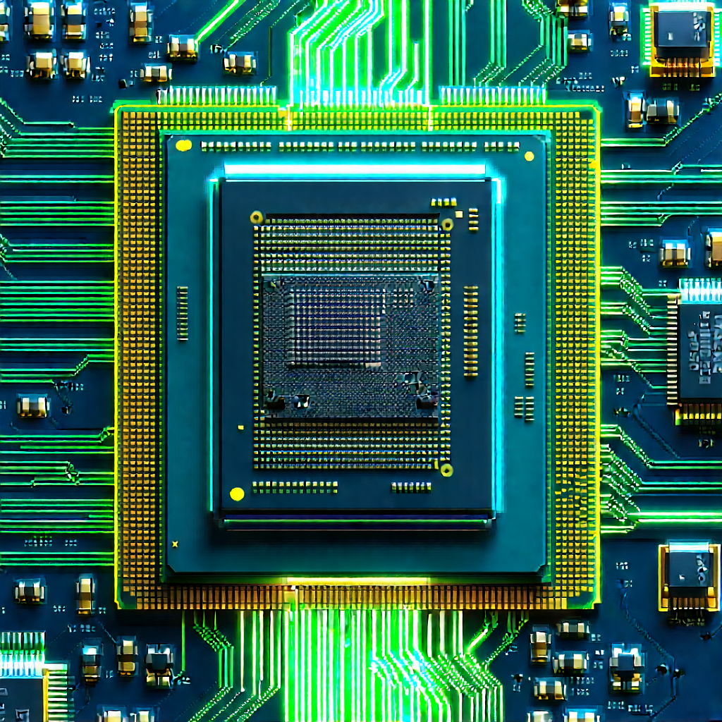 Close-up of microprocessor