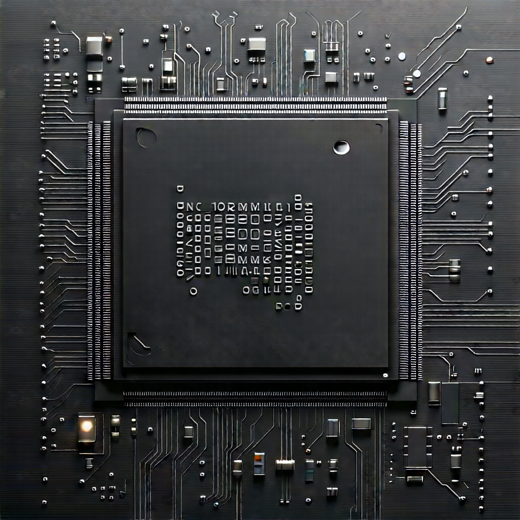 Close-up of microprocessor