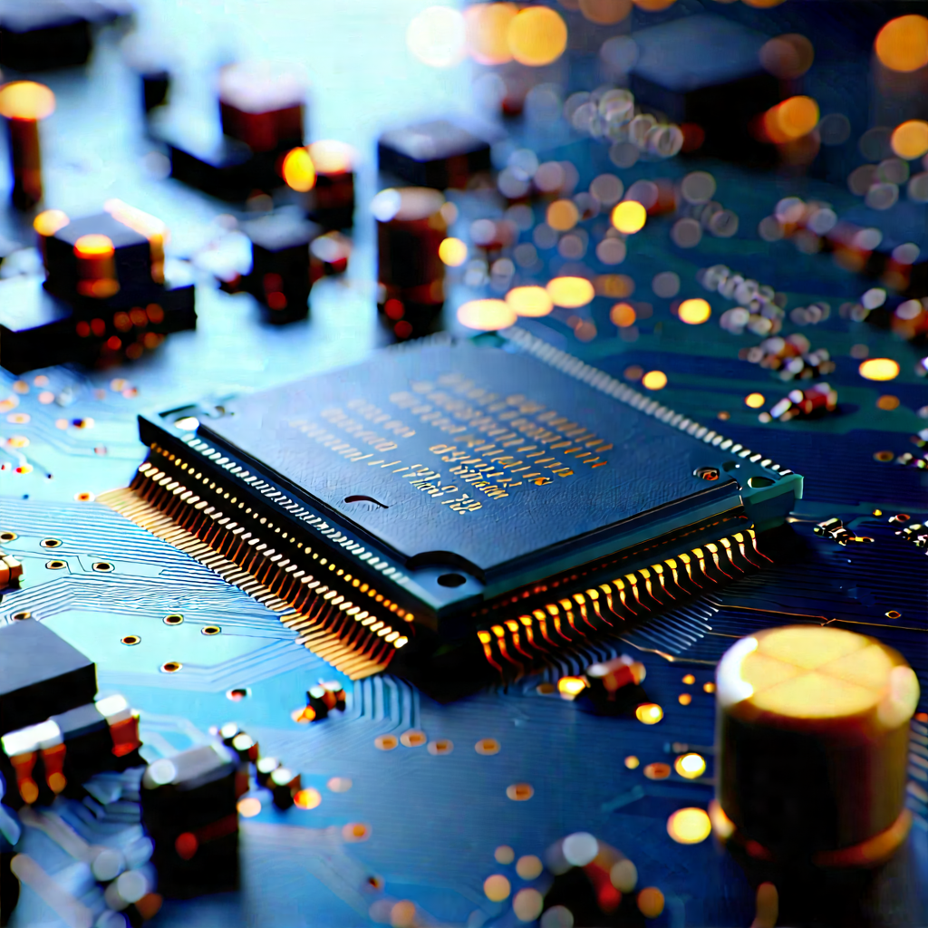 Close-up of electronic circuit