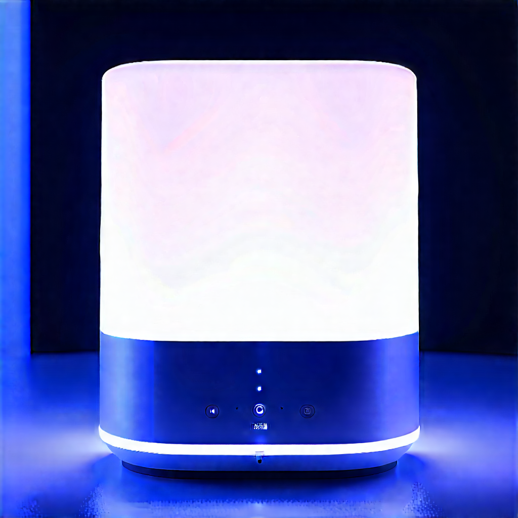Smart home device with glowing screen