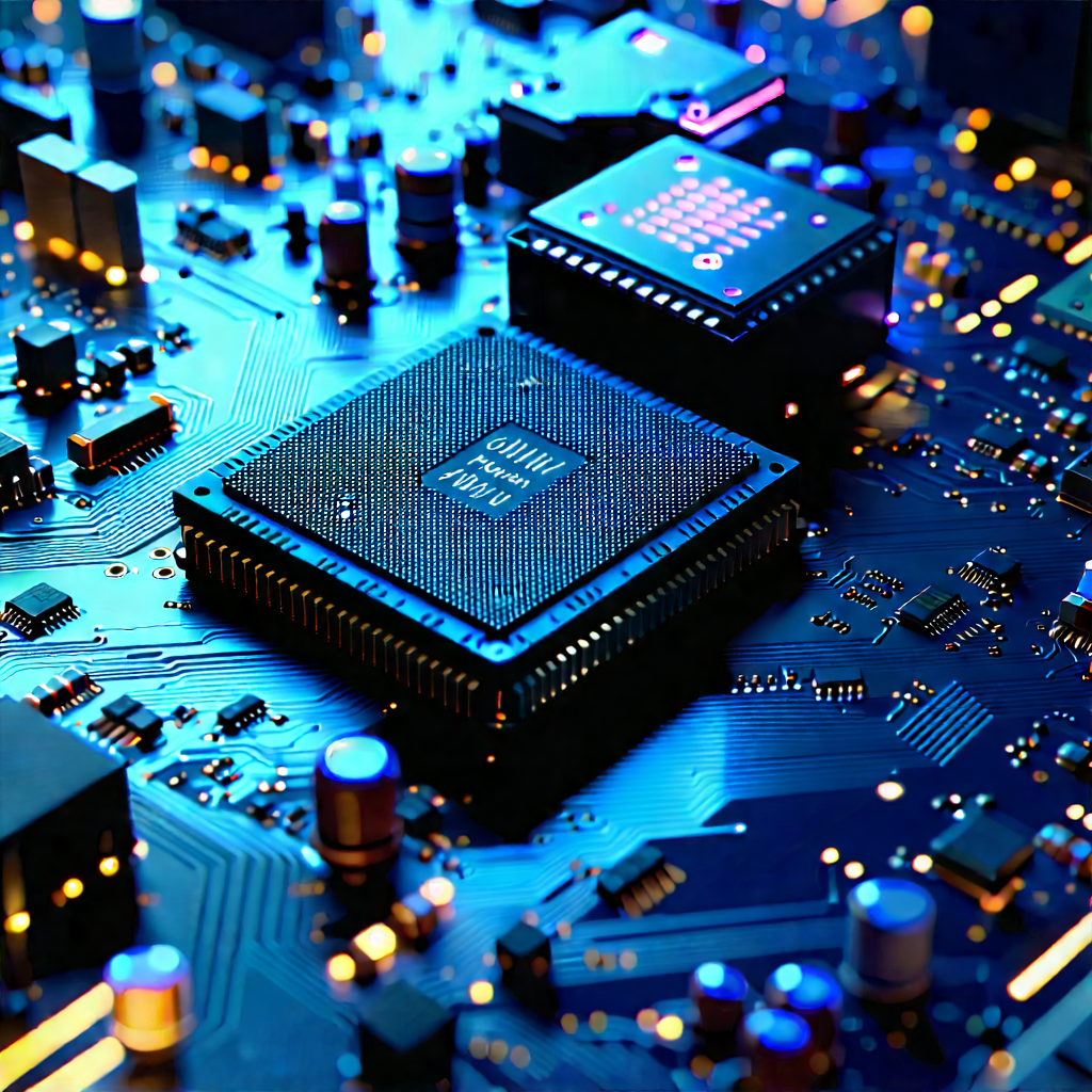 Close-up of electronic circuit
