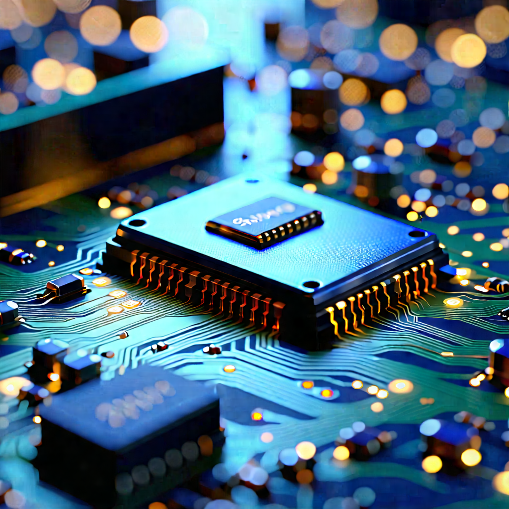 Close-up of electronic circuit