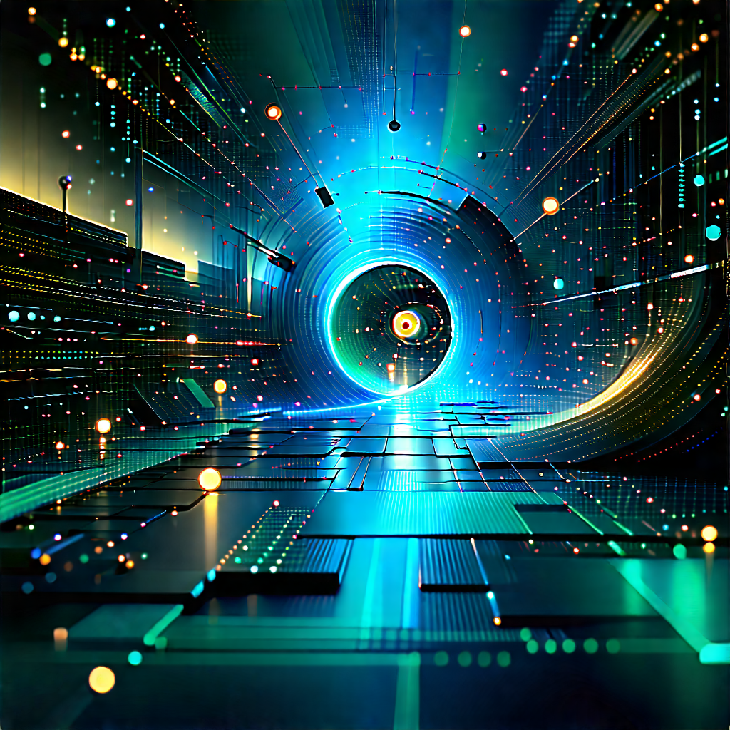 Quantum computer with data streams