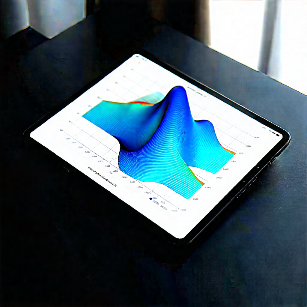 Tablet With Data Visualization With Tablet Computer