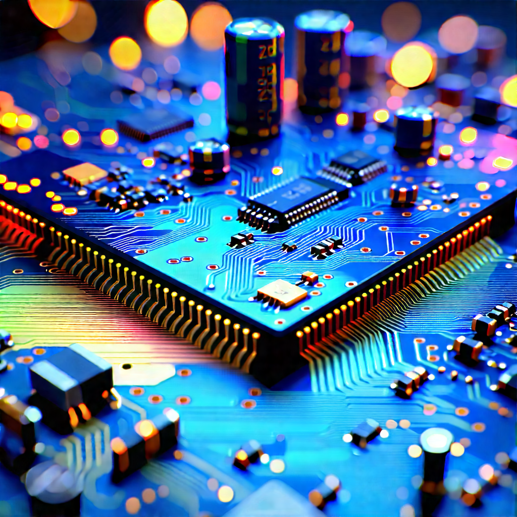 Close-up of electronic circuit
