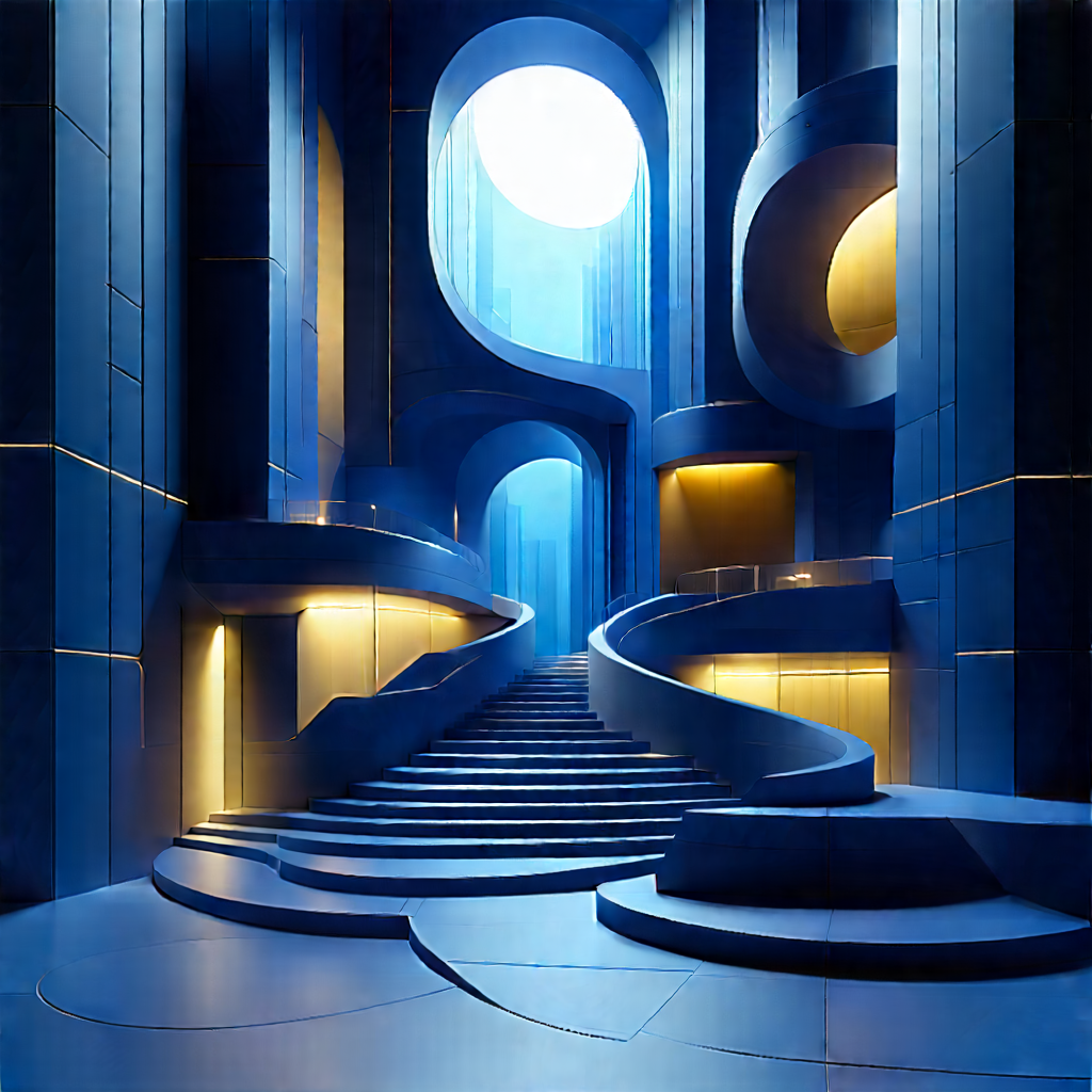 Futuristic innovation hub