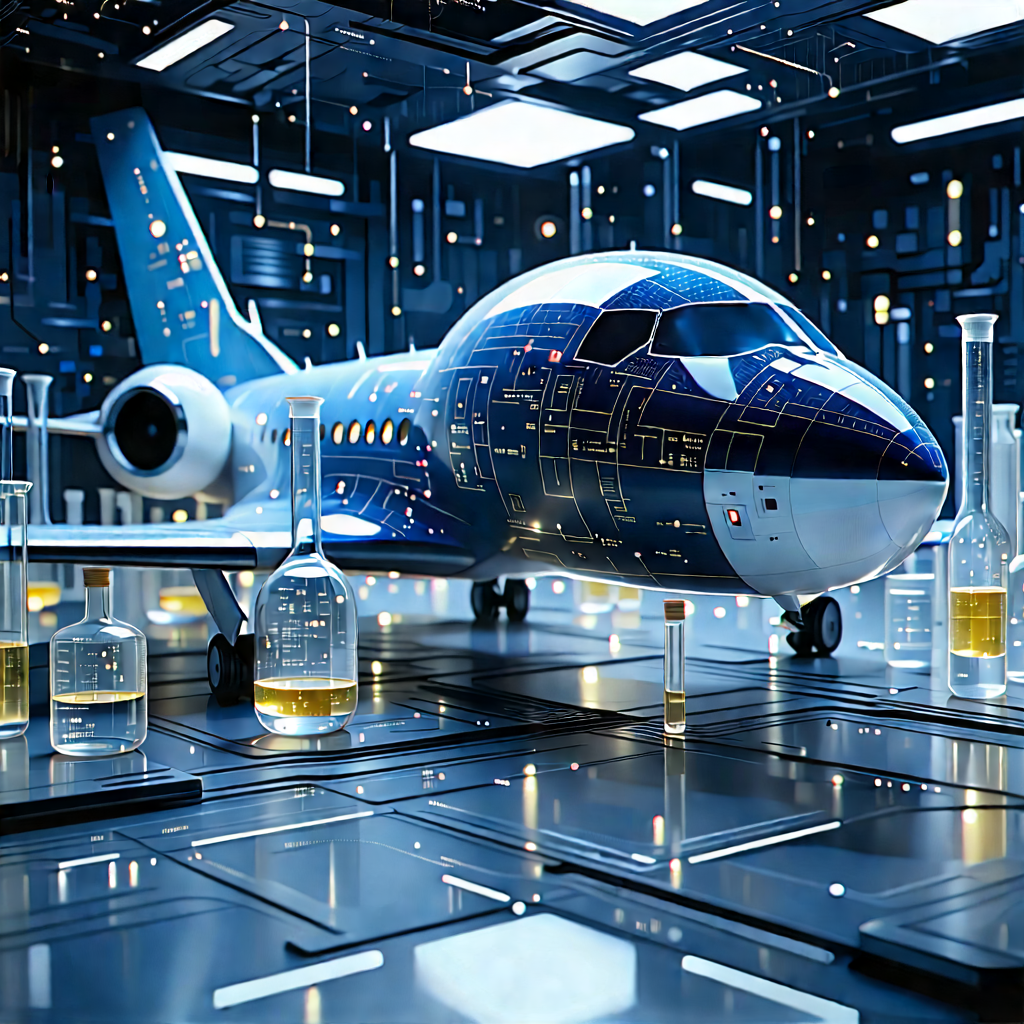 Aerospace Technology In (modern:1.3) Laboratory With Large Blue
