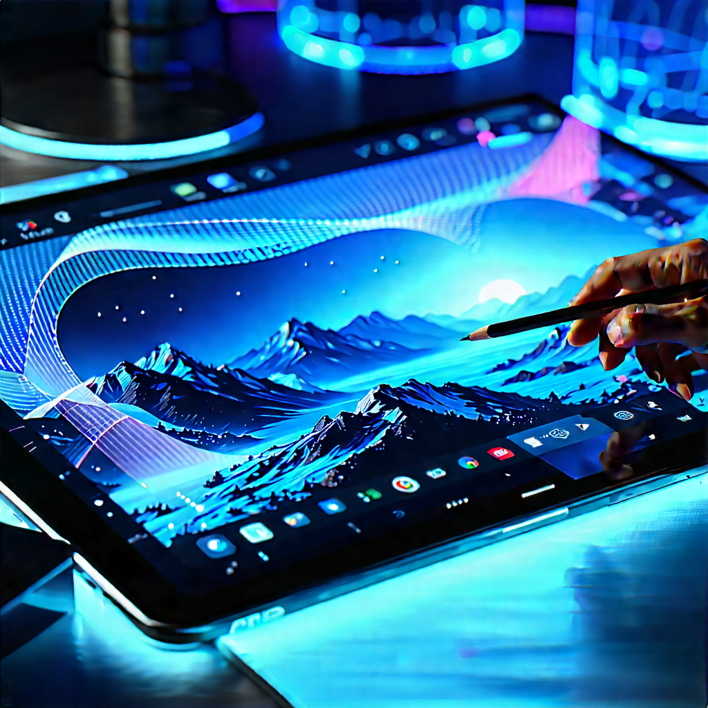 Tablet with holographic display