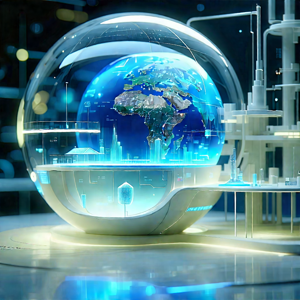(futuristic:1.38) Research Laboratory With Large, Illuminated