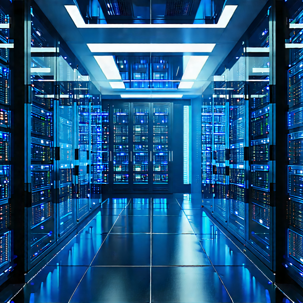 Futuristic server room