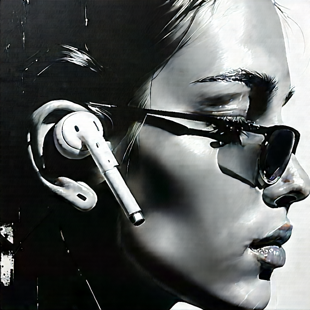 Wireless earbuds with digital artwork