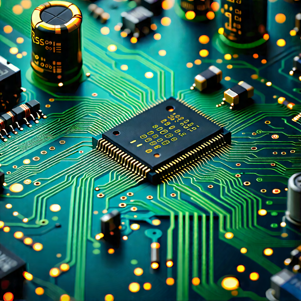 Close-up of electronic circuit