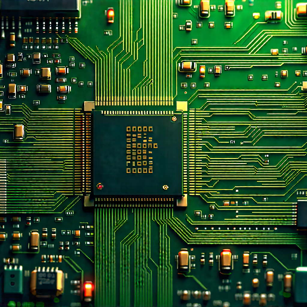 Close-up of electronic circuit