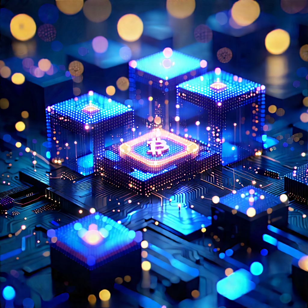 Blockchain Network Visualization With Image, There