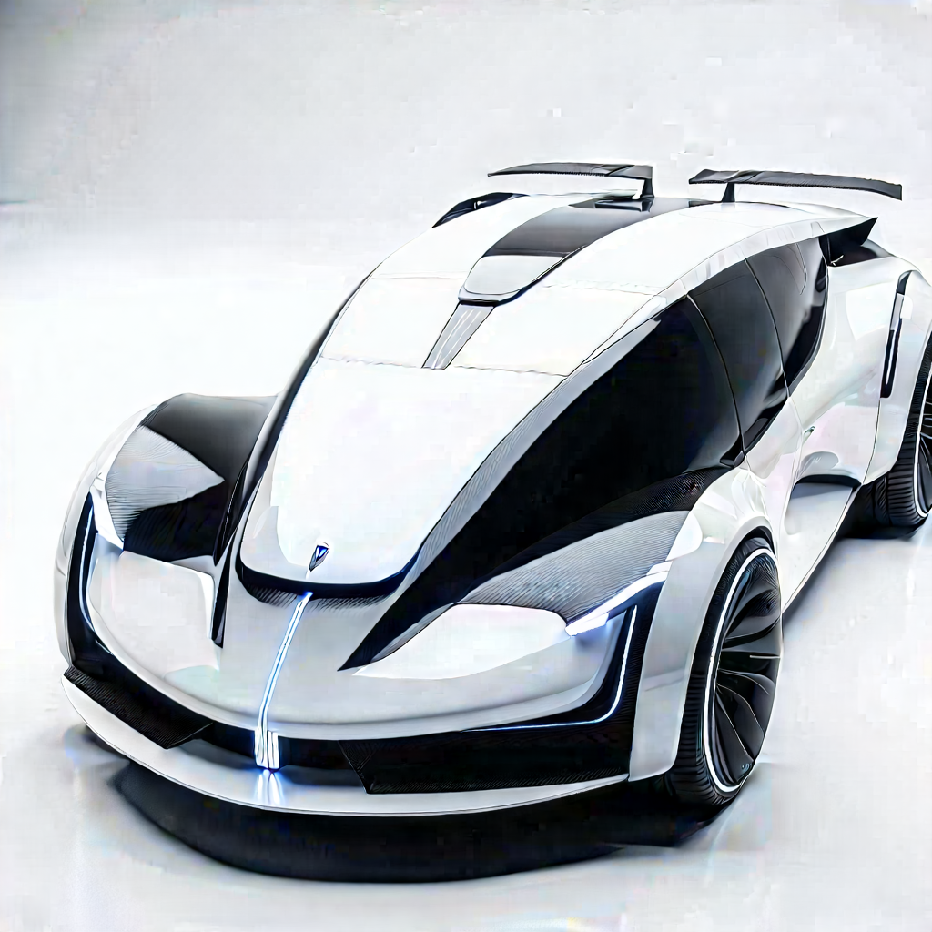 Innovative Electric Vehicle Design With Futuristic White