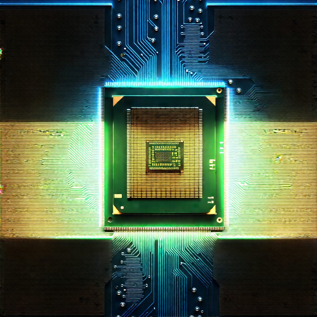 Close-up of microprocessor