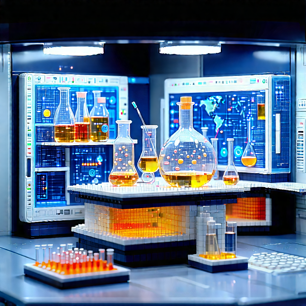 Educational Technology In Modern Laboratory With Futuristic Laboratory