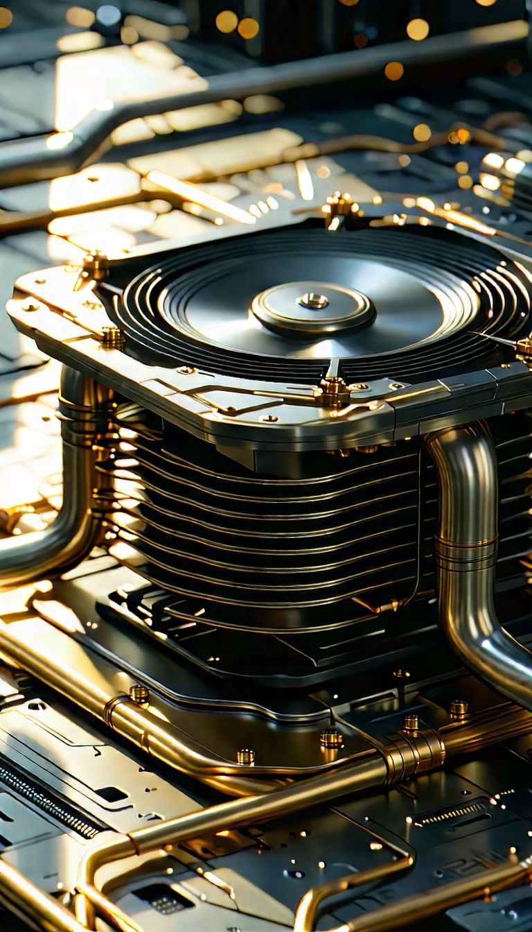 Close-up of cooling system