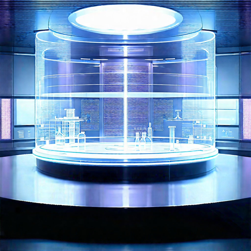 Futuristic research laboratory