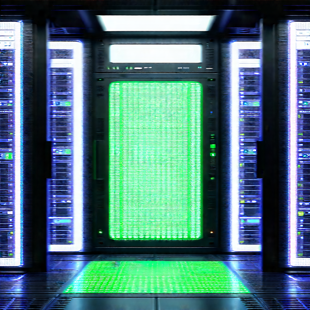 (futuristic:1.41) Server Room With Image, There