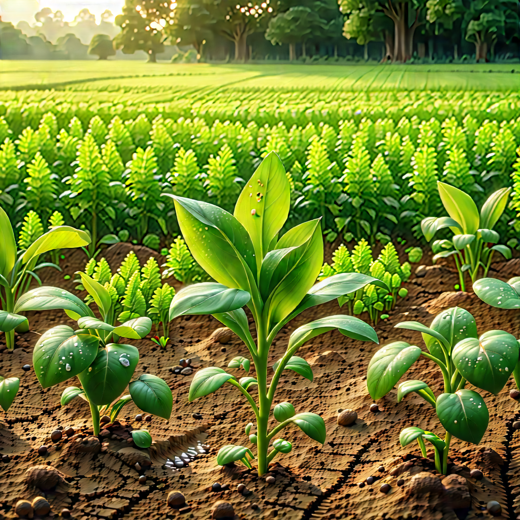 Agricultural Technology In Design Studio With Lush Green