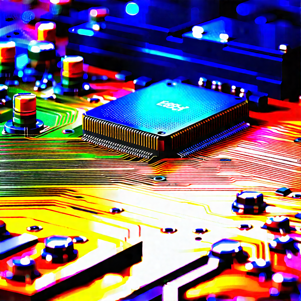 Close-up of electronic circuit