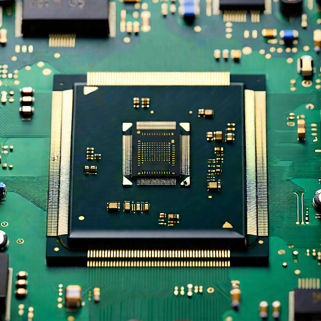 Close-up of microprocessor