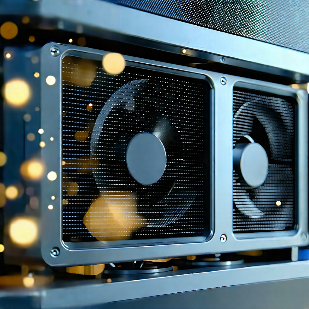 Close-up of cooling system