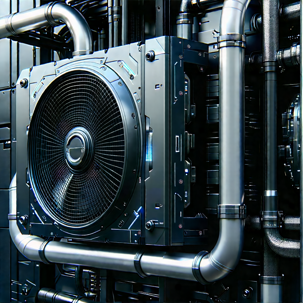 Close-up Of Cooling System With Large, Industrial-looking