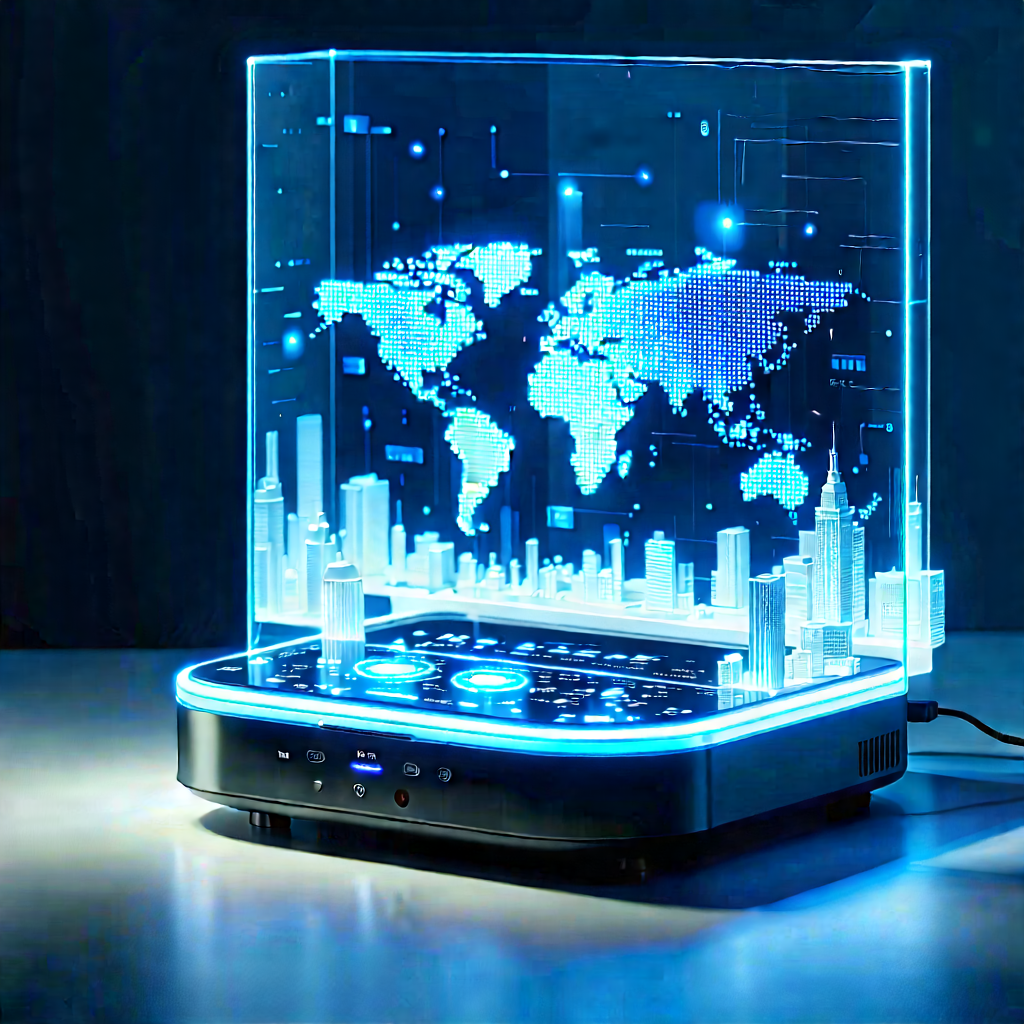 Smart home device with holographic display