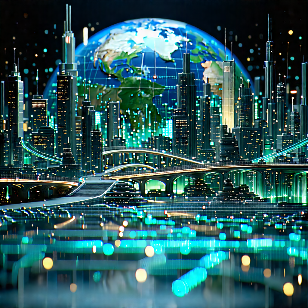 Big Data Visualization With Futuristic Cityscape