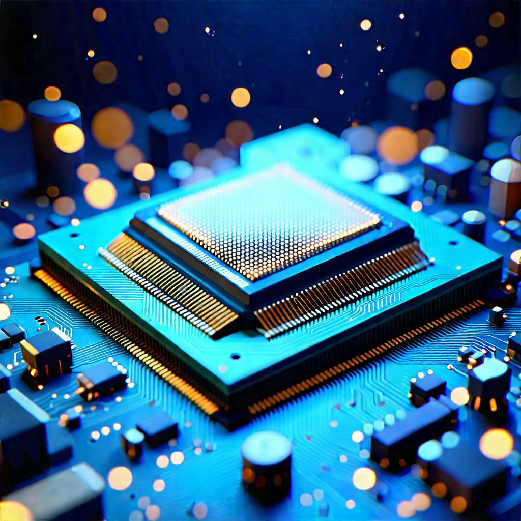 Close-up of microprocessor