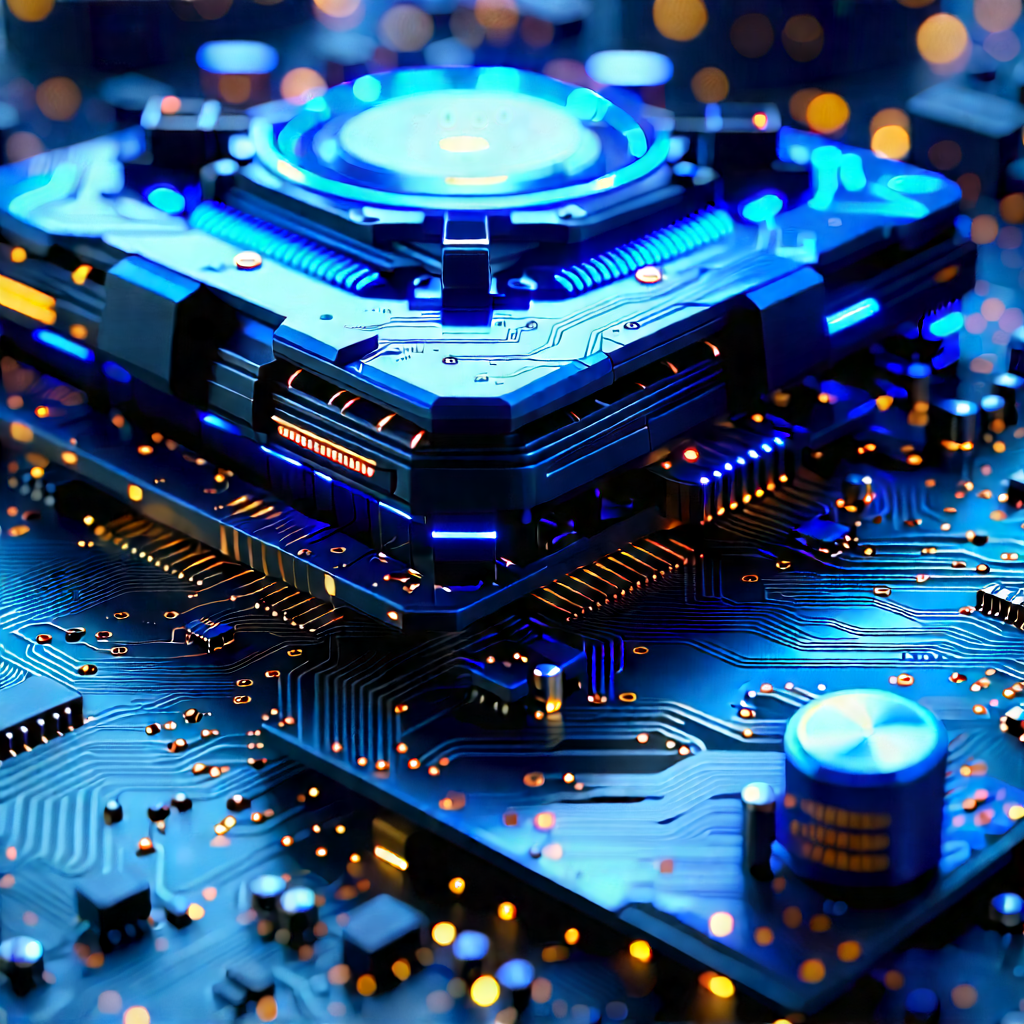 Close-up of electronic circuit