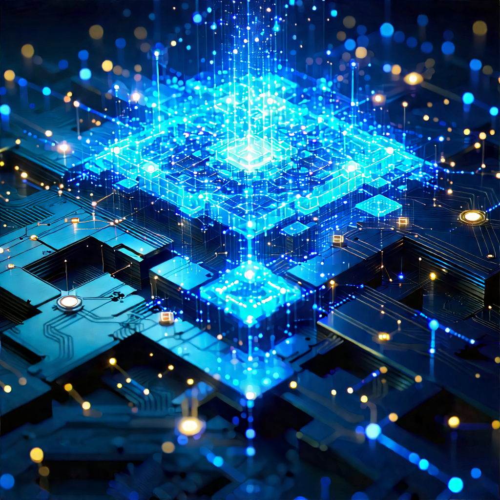 Blockchain Network Visualization With Blue White