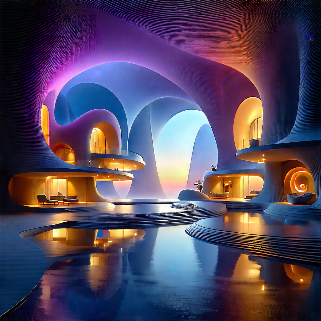 Futuristic Smart Home With Large, Modern