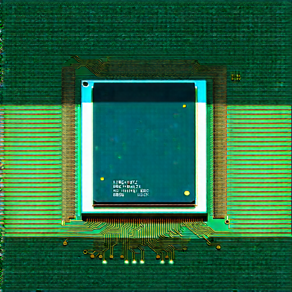 Close-up of microprocessor