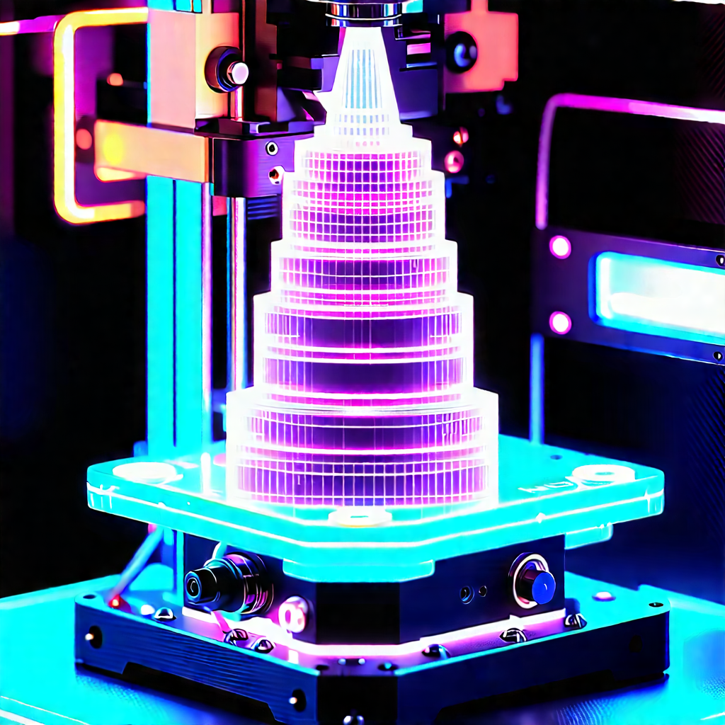 3d printer with neon accents