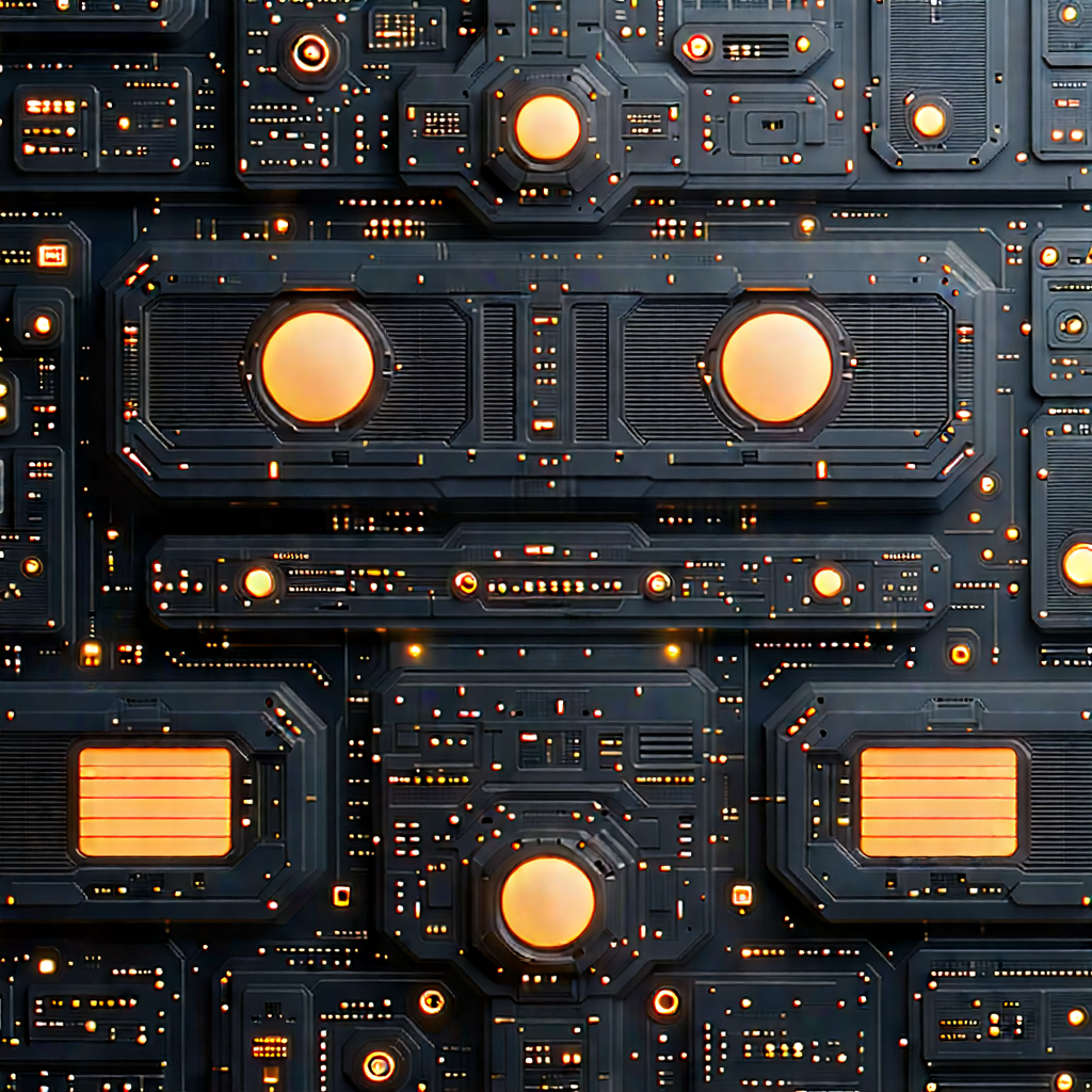 Close-up of sensor array