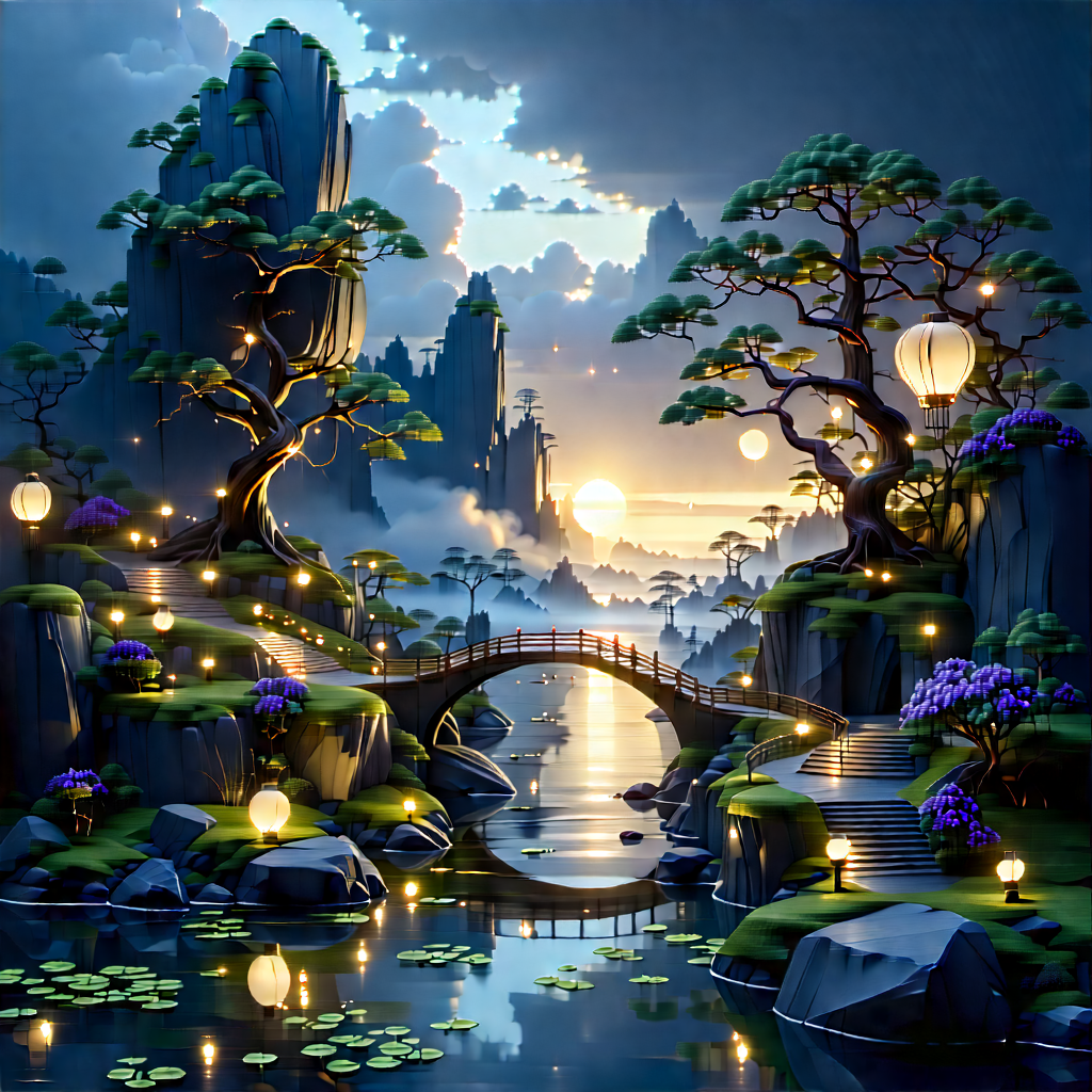 Digital Transformation Visualization With Artistic Scene,