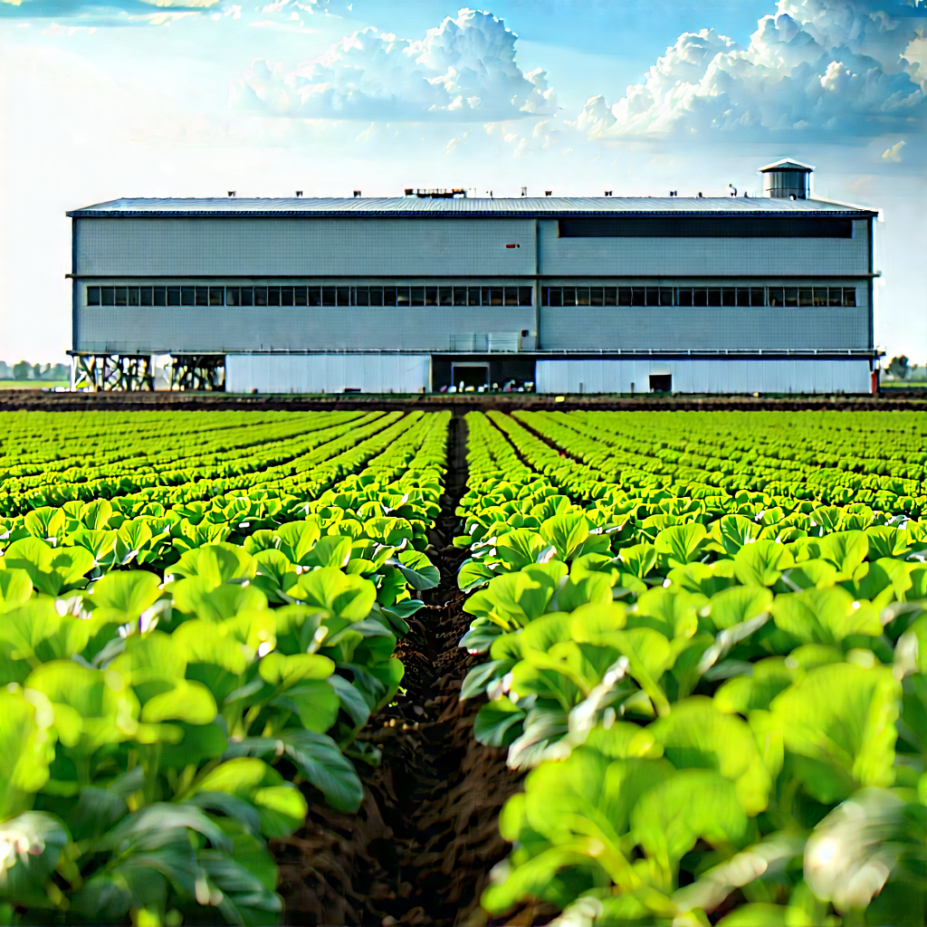 Agricultural Technology In Research Center With Large Building