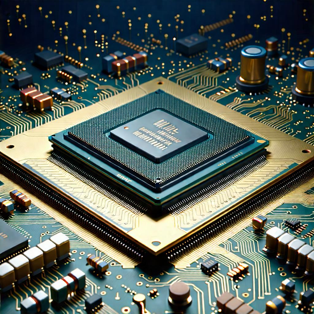 Close-up of microprocessor