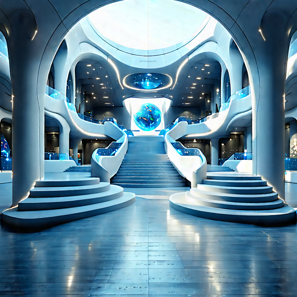 Futuristic Innovation Hub With Large, Modern