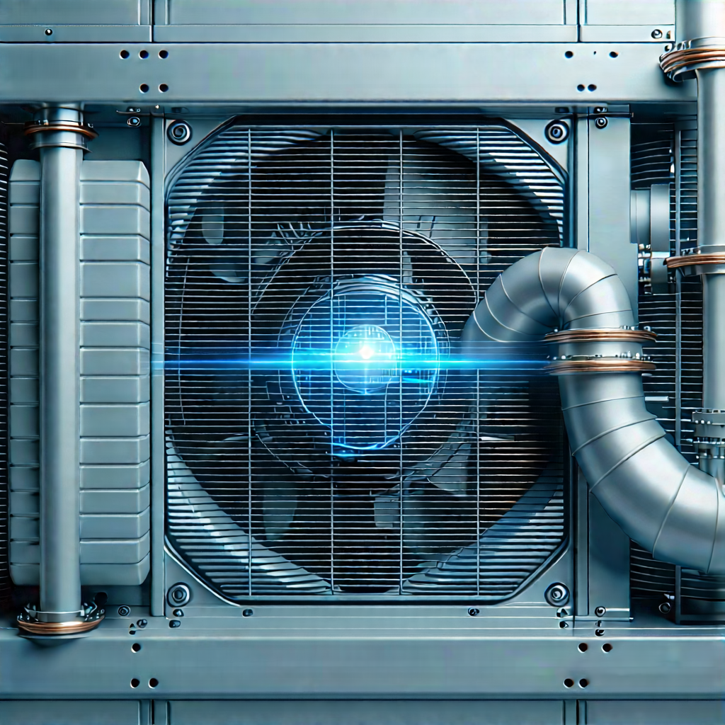 Close-up of cooling system