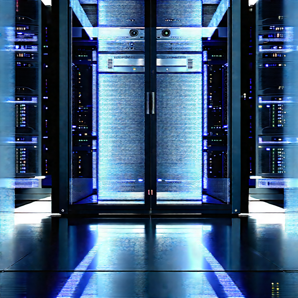 Server rack with holographic projection